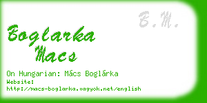 boglarka macs business card